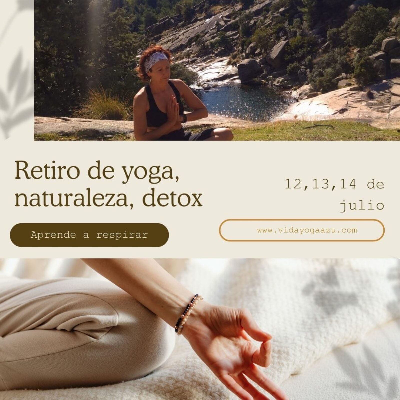 Retiro de yoga, naturaleza, detox